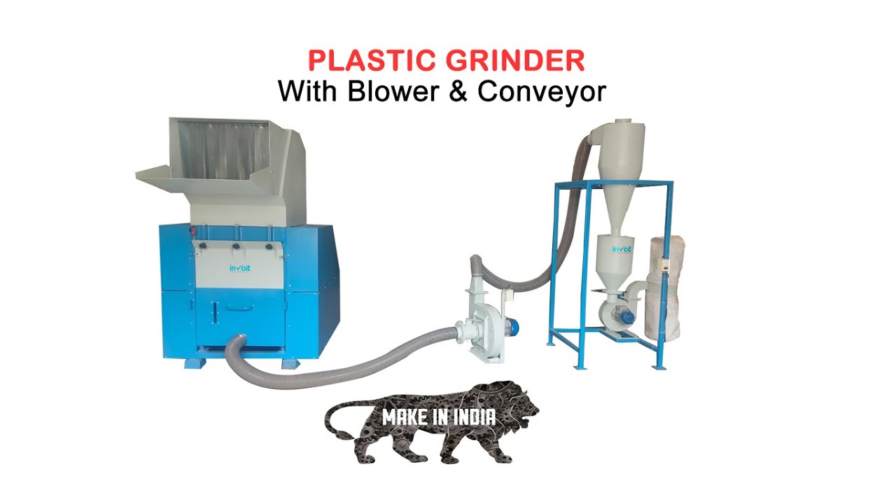 40 INCH GRINDER MACHINE WITH BLOWER -  PLASTIC SCRAP GRINDER/ PLASTIC CRUSHER/ HDPE DRUM GRINDER M/C
