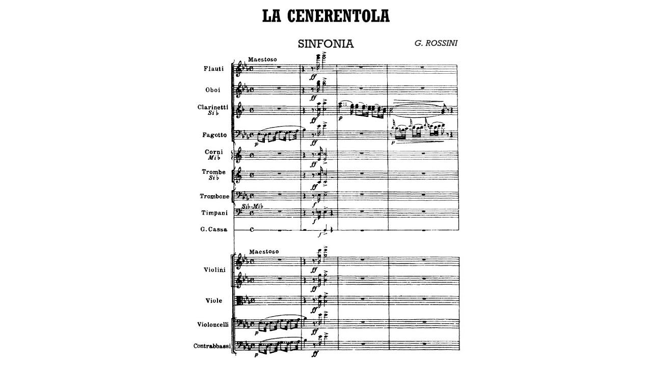 Rossini: La Cenerentola (Cinderella), Overture (with Score)