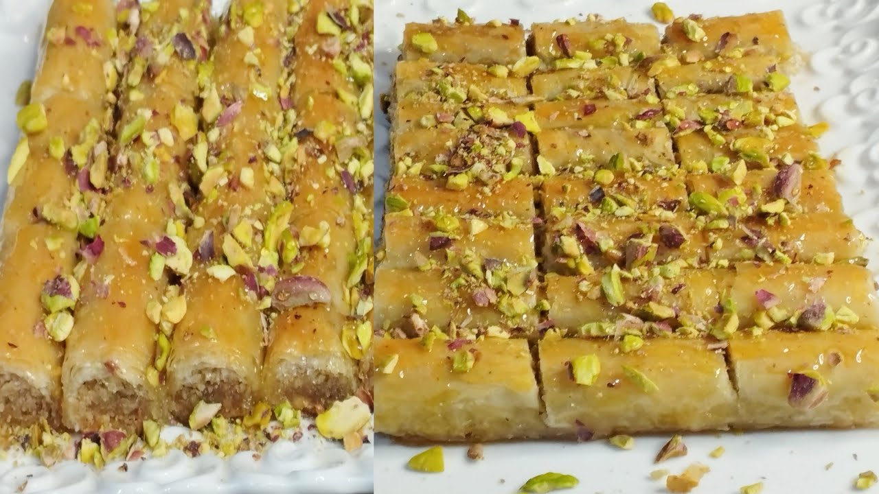 هذي هي بقلاوة باللوز لي ممكن تحضري للعيد✨بلا عجين ولا دليك غير عمري ولفي  أمااللذة؟ يا سلام✨