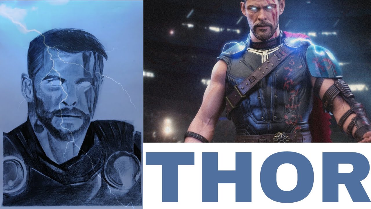Thor Pencil Sketch | Om Shree Prusty Arts | TimeLapse