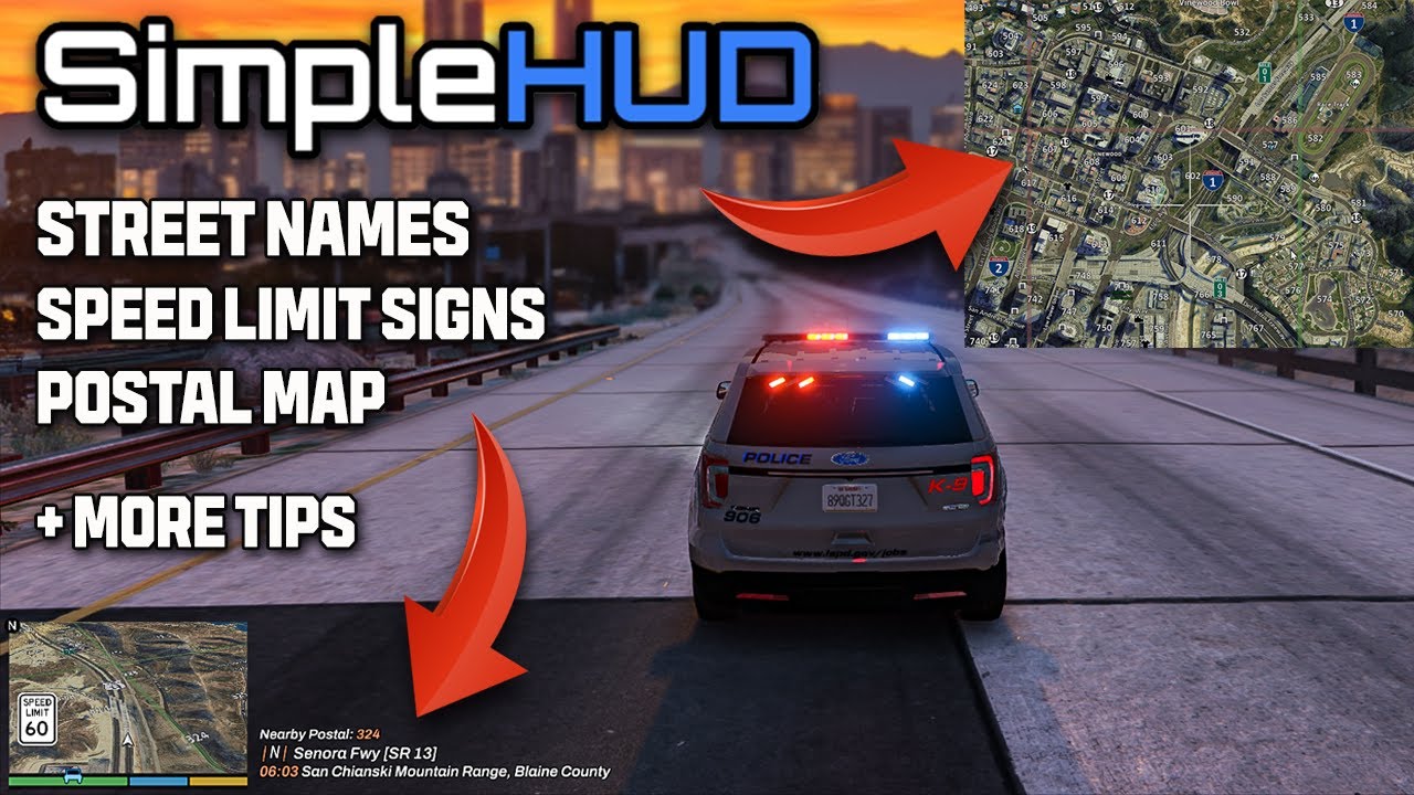 НОВЫЙ Simple Hud для GTA 5 LSPDFR просто потрясающий!