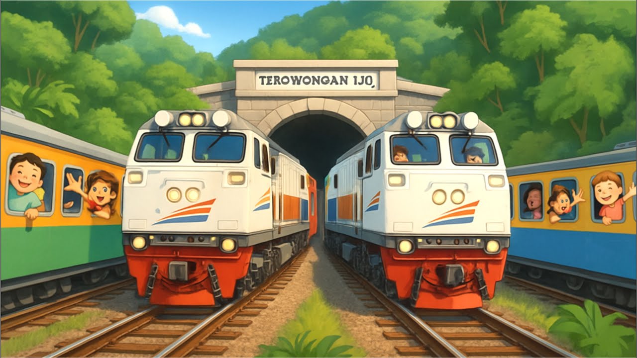 🚂 Naik Kereta Api Tut Tut Tut – Lagu Anak Indonesia 3D Lucu & Edukatif | Animasi Kereta Api KAI