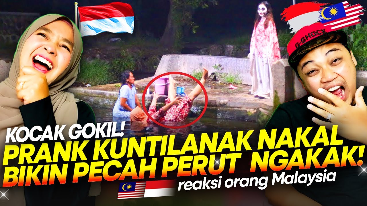 🇮🇩 NGAKAK HABIS!!🤣🤣 PRANK KUNTILANAK PALING TERNAKAL YANG GANGGUIN MAMA MUDA MANDI || 🇲🇾 REACTION
