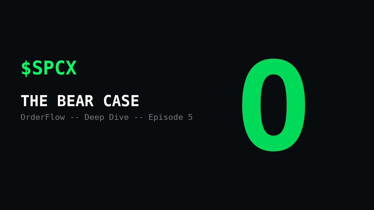 $SPCX: The Bear Case (OrderFlow Deep Dive, Episode 5)