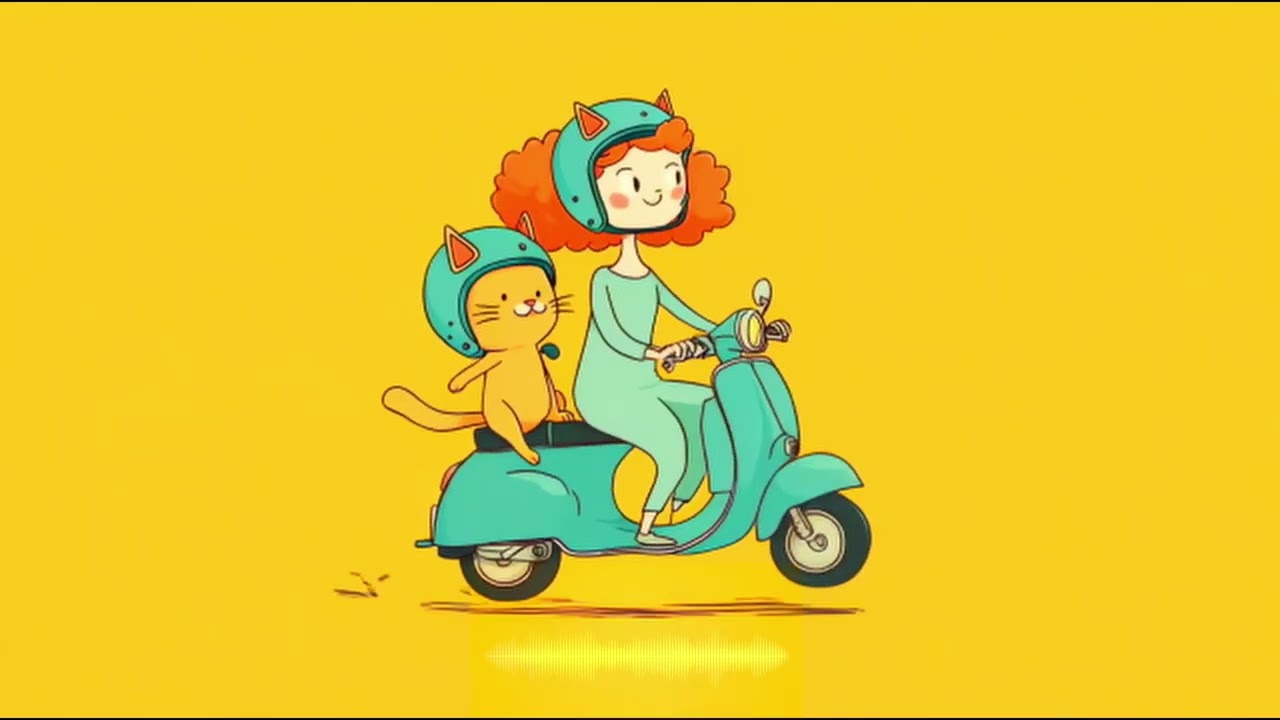 Groove Pop // Ginger Cat Driving to the Beat 🏍️🎧 // upbeat groove // Study & Work × Chill