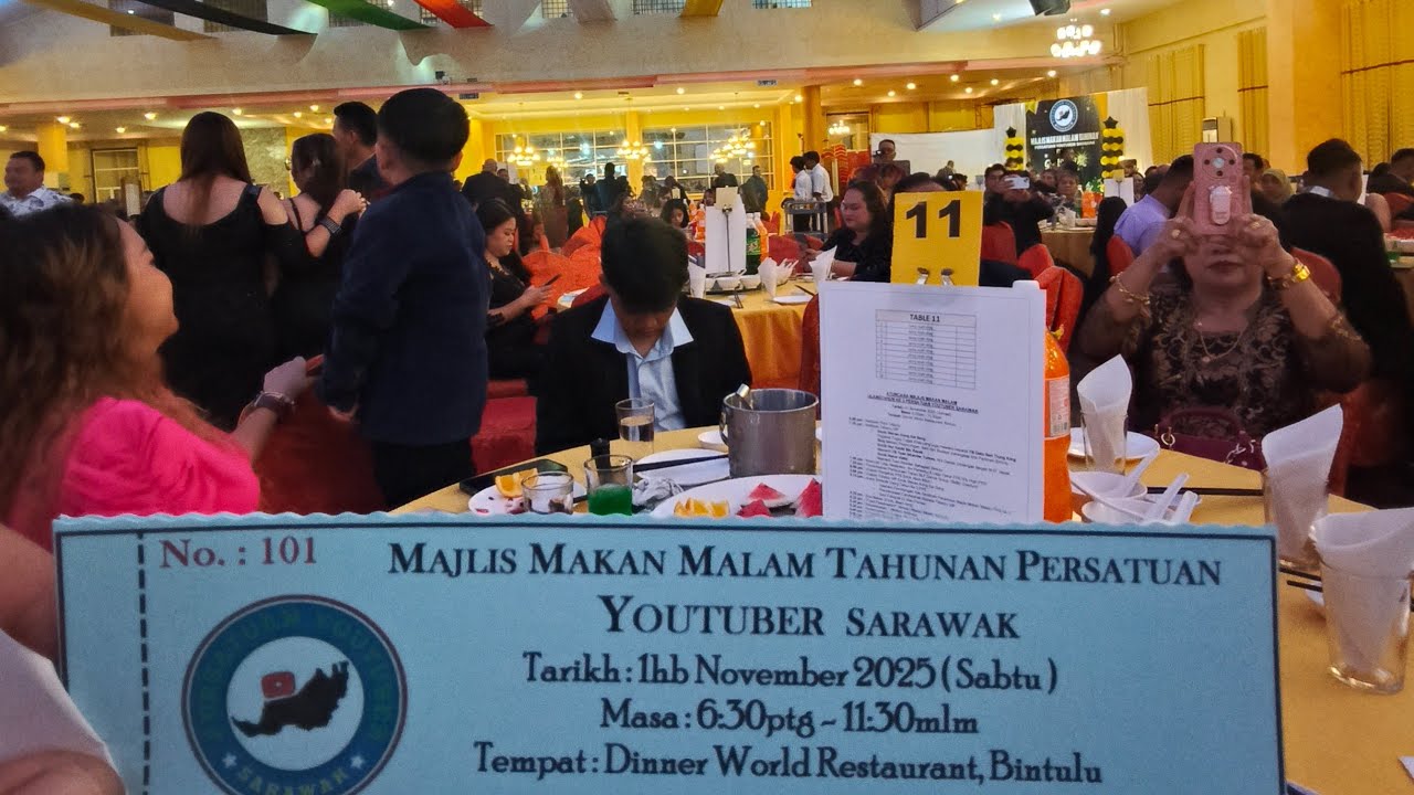 Dinner Persatuan Youtuber Sarawak Ke 3 Di Dinner World Bintulu Sarawak Part 1