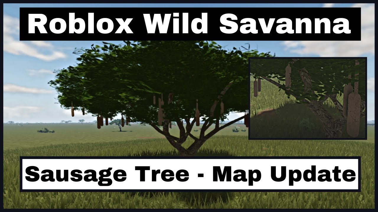 Roblox Wild Savanna - New Sausage Tree! Map Tour