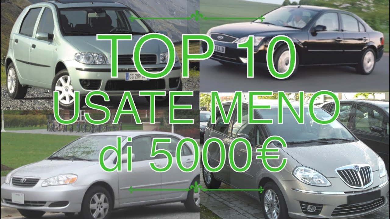 LE MIGLIORI OFFERTE AUTO USATE A MENO DI 5.000&euro;
