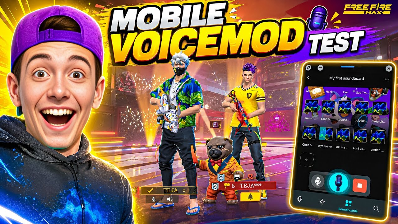 I Tried Real Mobile Voicemod App For Voice Change In Free Fire 😲 Soundboard 😈 Nalla Free Fire
