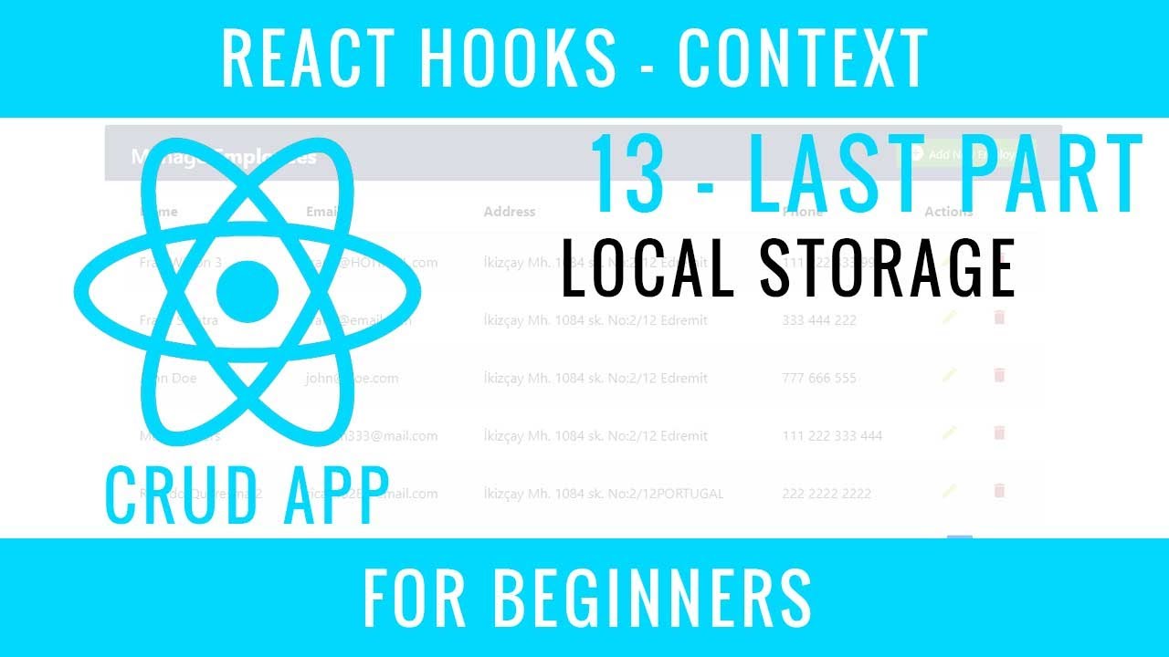 React Hooks Context CRUD APP: 13: Локальное хранилище &mdash; Последняя часть