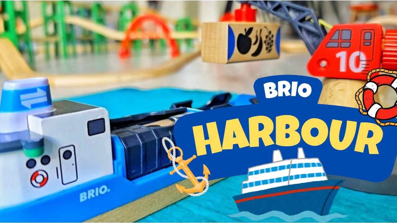 Playing with BRIO Cargo Harbour Set🚢⚓ &  Battery-Powered Locos on 3-Level Track!!!🚂💨