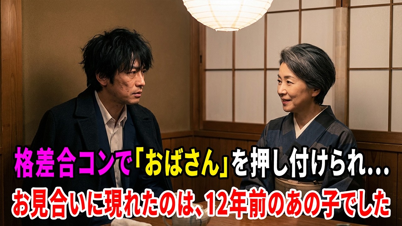 【感動する話】残酷な合コンで50代女性を押し付けられた僕。蔑む同級生の前で彼女が漏らした一言に絶句…後日、現れた「真実の相手」に涙が止まらない。