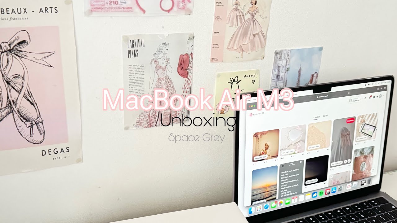 MacBook Air M3 (2024) unboxing 🍎| 256gb | SpaceGrey | Gaming |  🎀