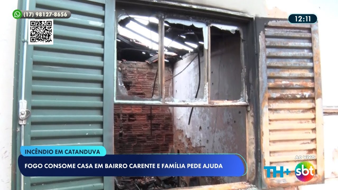 Família pede ajuda depois de casa ser destruída por incêndio
