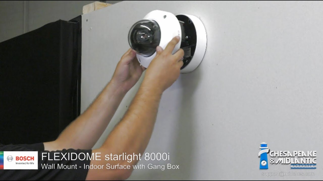 Bosch FLEXIDOME starlight 8000i  - Wall Mount  - Surface with Gang Box