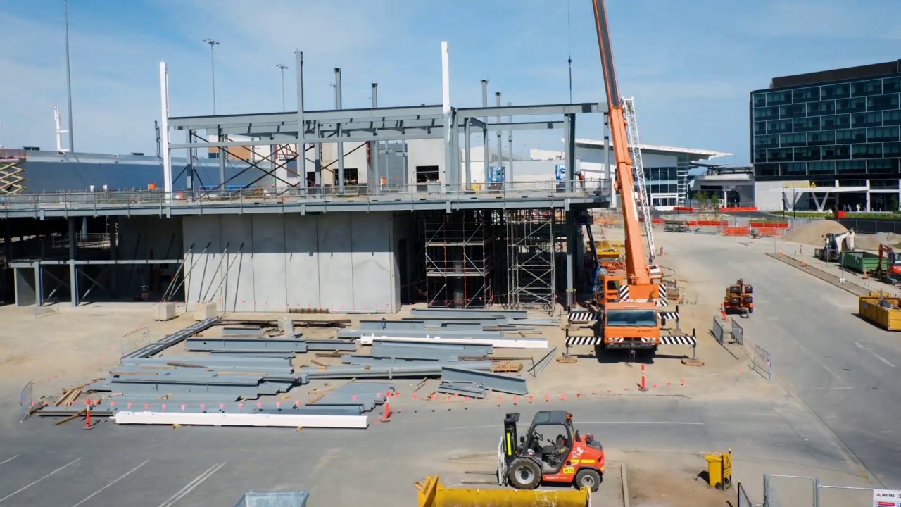 Adelaide Airport Terminal Expansion Project Time Lapse - December 2019