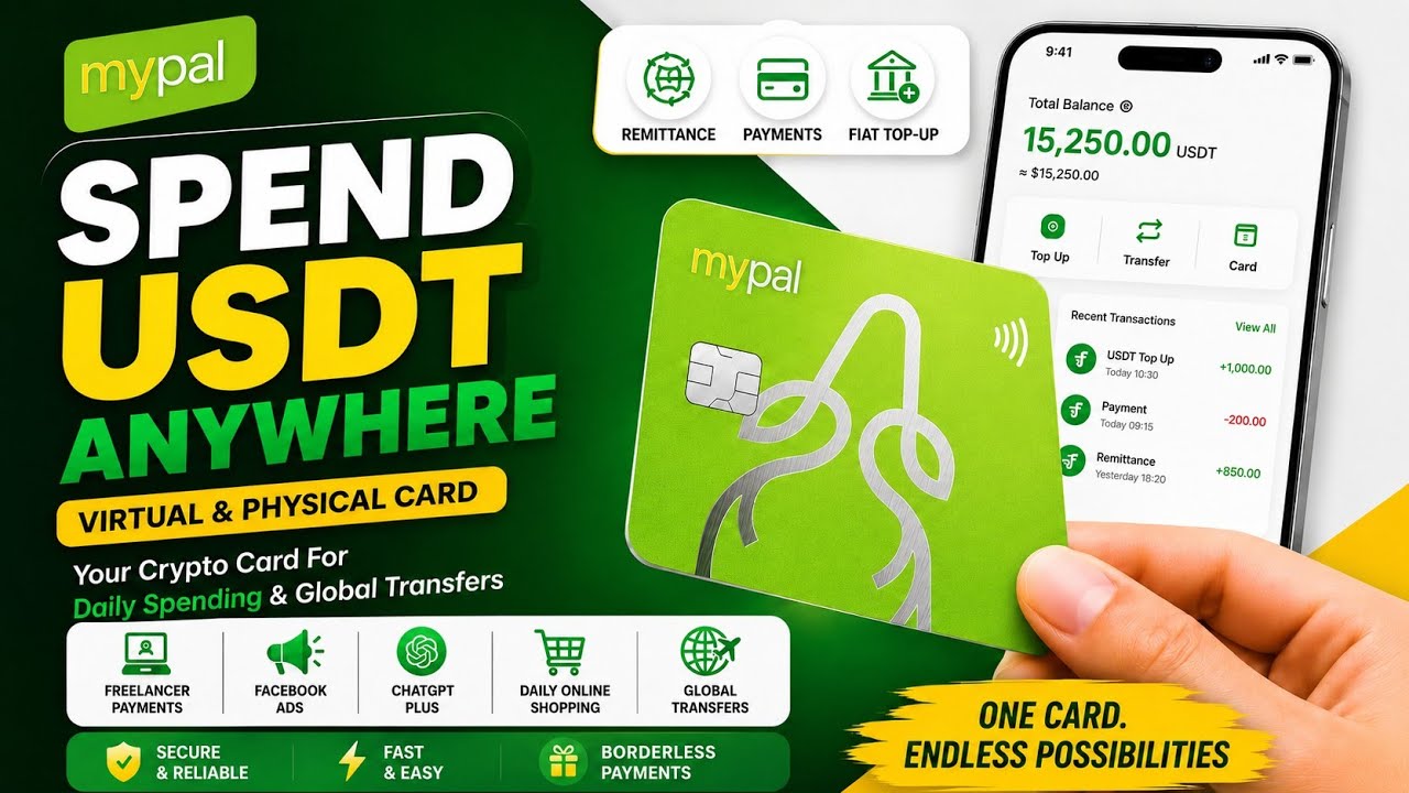 MyPal Crypto Debit Card Explained | Global Payments & USDT Spending