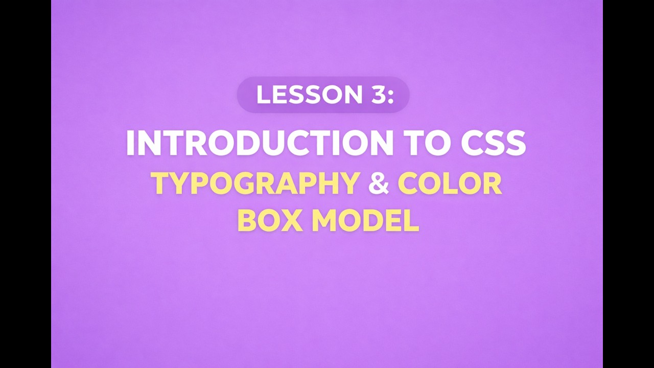 CSS Tutorial for Beginners Lesson 1 – Introduction to CSS, Typography, CSS selectors and Box model