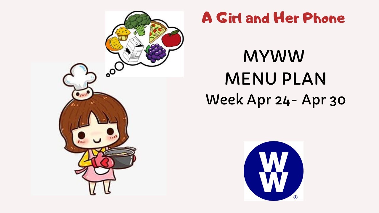 MYWW MEAL PLAN April 24 - 30, 2020