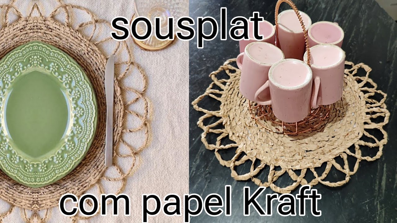 sousplat de papel Kraft | decoração boho