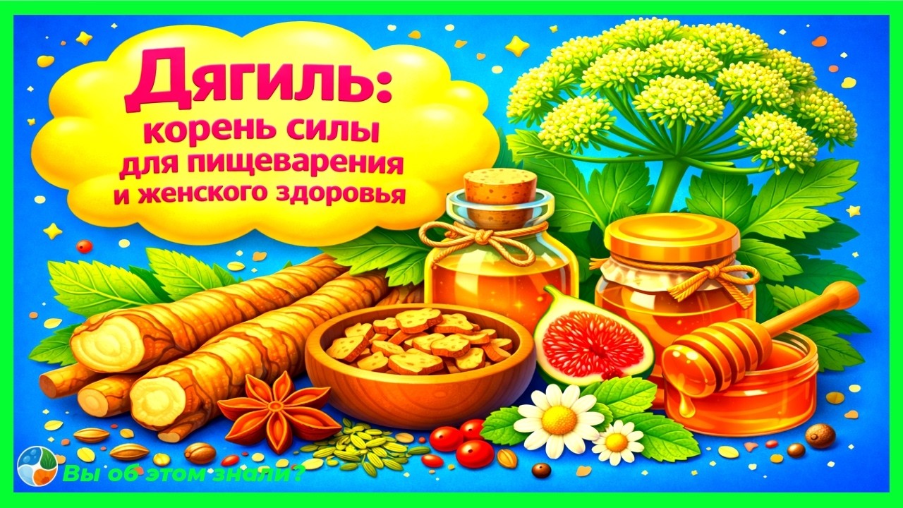 Дягиль: корень силы для пищеварения и женского здоровья.