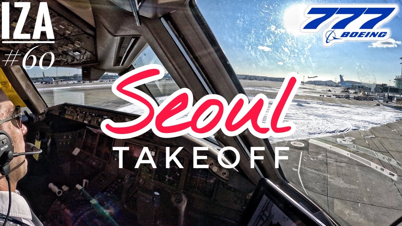 B777 ICN 🇰🇷 Seoul Incheon | TAKEOFF 34R | 4K Cockpit View | ATC & Crew Communications @InZeAir84