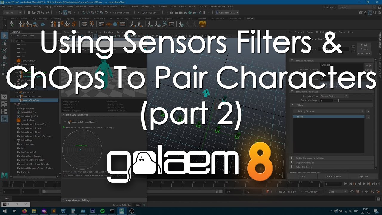 Using Sensors and Chops to pair characters (Part 2)