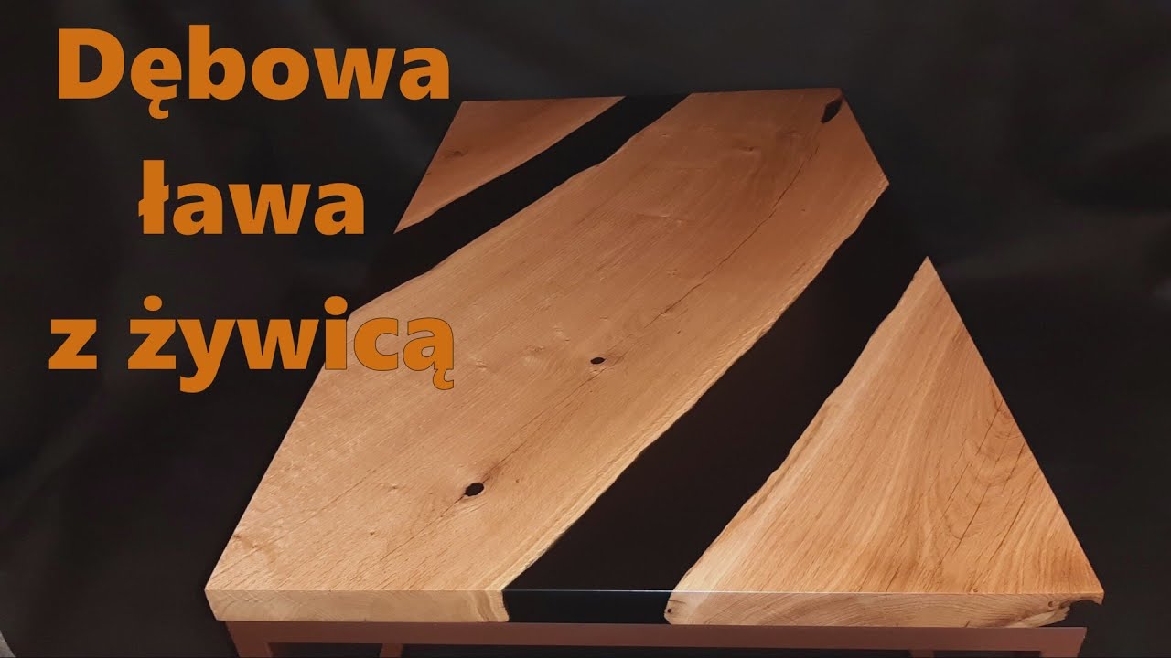 Dębowy stół z żywicą epoksydową  - DIY