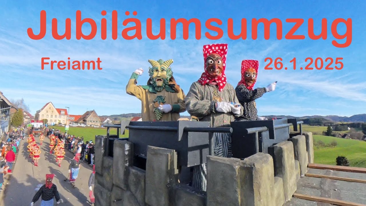 🎎👺🏅Fasnet Jubiläumsumzug - 33 Jahre Wurzelgeister -  Freiamt 26.1.2025