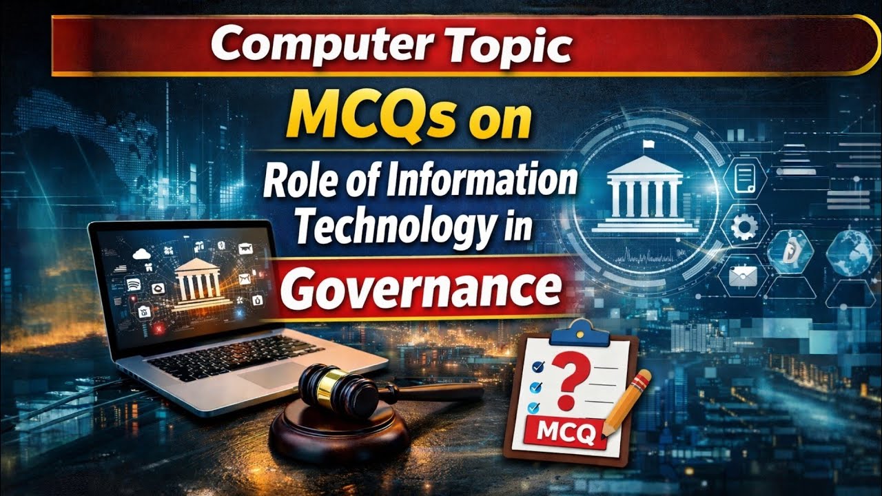 Expected MCQs 💯 || Computer - Role of Information Technology in Governance ||