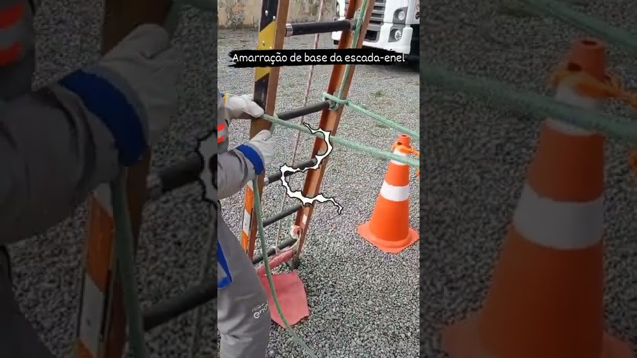 nr 35 padrão enel em escada, amarração de base