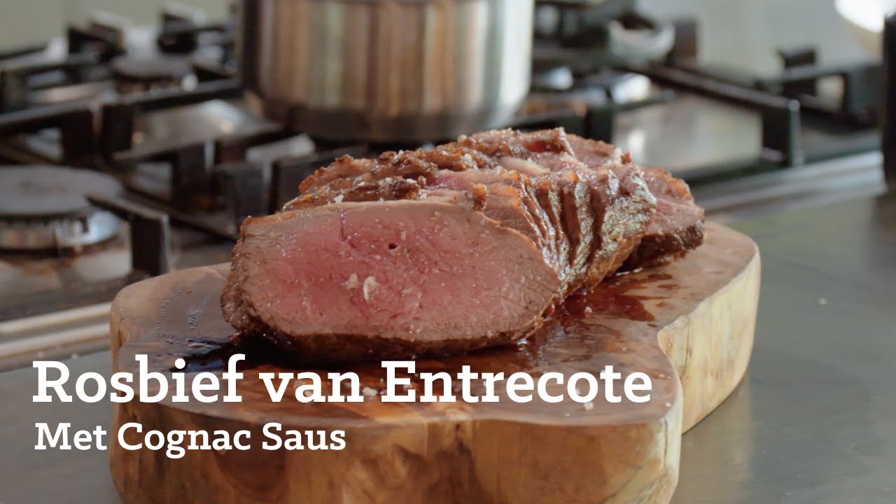 Rosbief van Entrecote met Cognac Saus | Jonathan Zandbergen | The Meatlovers