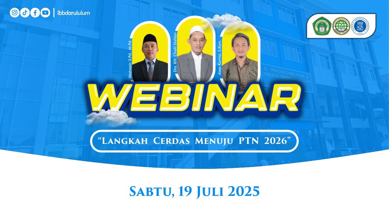 Webinar - Langkah Cerdas Menuju PTN 2026 | Lembaga Bimbingan Darul Ulum Jombang.