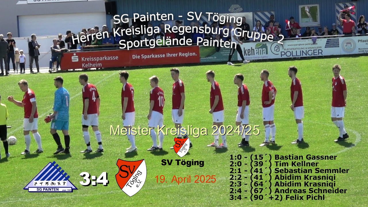 SG Painten - SV Töging 3:4 - Herren Kreisliga Regensburg Gruppe 2