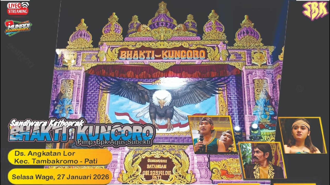 ✅ LIVE  STREAMING KETOPRAK BHAKTI KUNCORO  DS ANGKATAN LOR TAMBAKROMO PATI  : MENDUT BOYONG