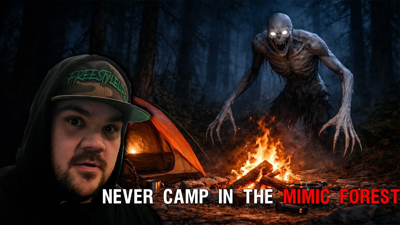 I CAMPED in the haunted MIMIC FOREST - TERRIFYING night!