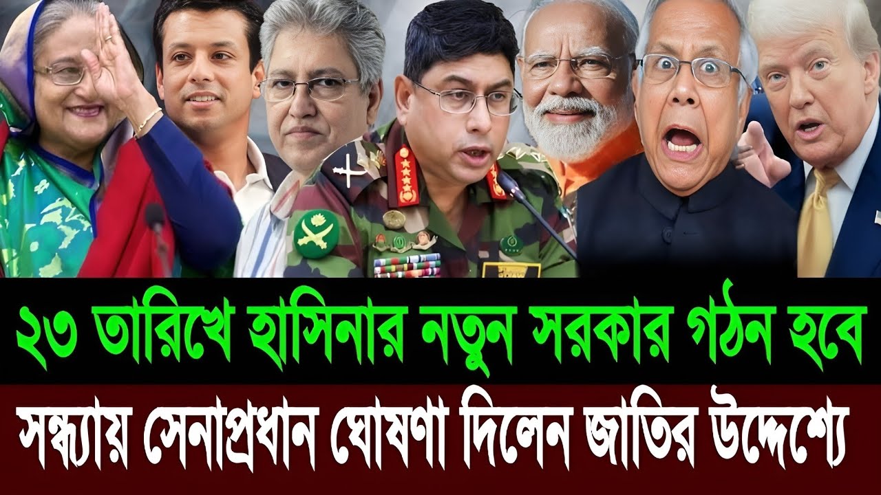 ২৩ তারিখ হাসিনা নতুন করে সরকার গঠন হবে | সন্ধ্যা ৬ টায় ওয়াকার ঘোষনা দিলেন জাতির উদ্দেশ্যে | Talkshow