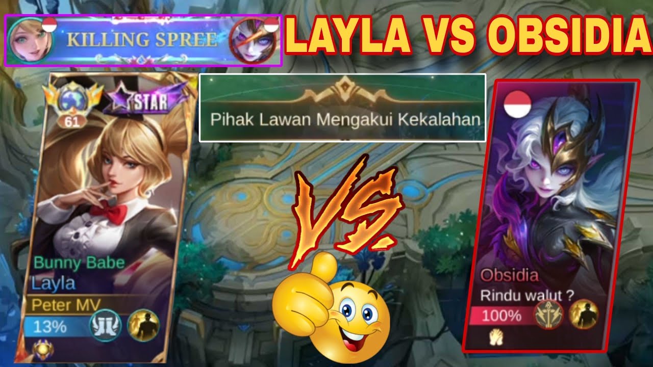 HERO OP! TOP GLOBAL LAYLA VS OBSIDIA HERO BARU, DAPAT HERO OP KOK SURENDER DEK - MLBB