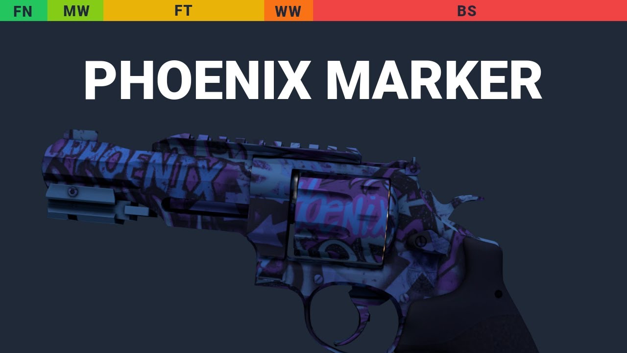 R8 Revolver Phoenix Marker - Skin Float And Wear Preview