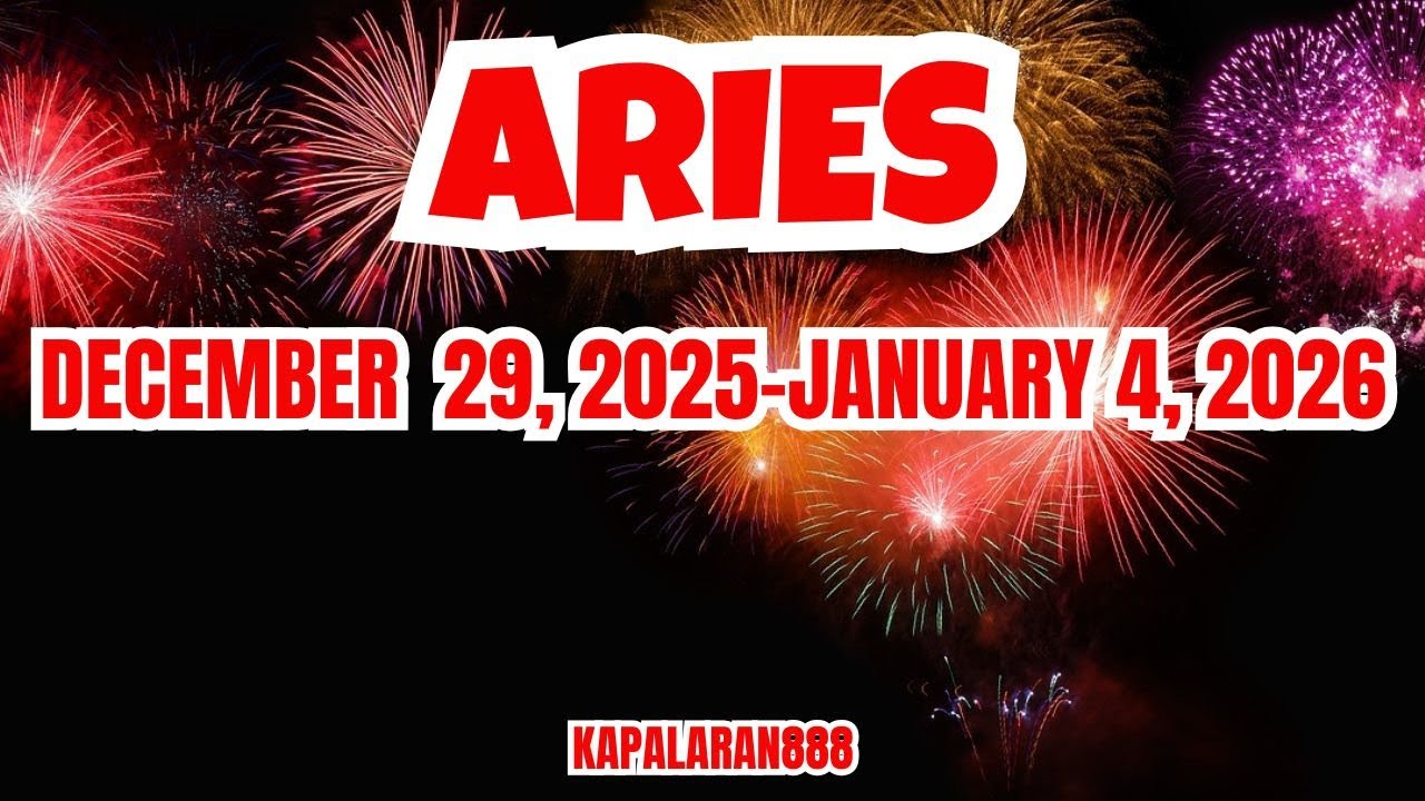 ARIES - PERSONAL & PROFESSIONAL BREAKTHROUGH! DECEMBER 29, 2025 - JANUARY 4, 2026  #KAPALARAN888