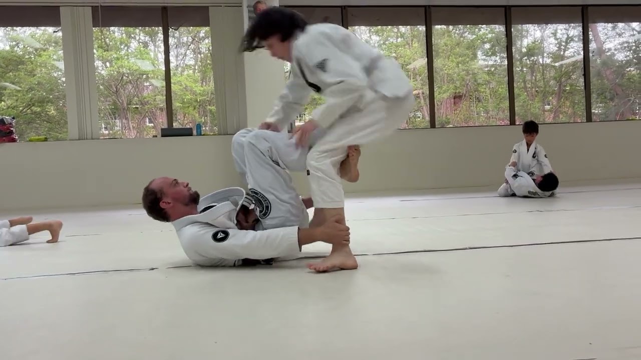 Rolling with Elizabeth in advanced kids class 