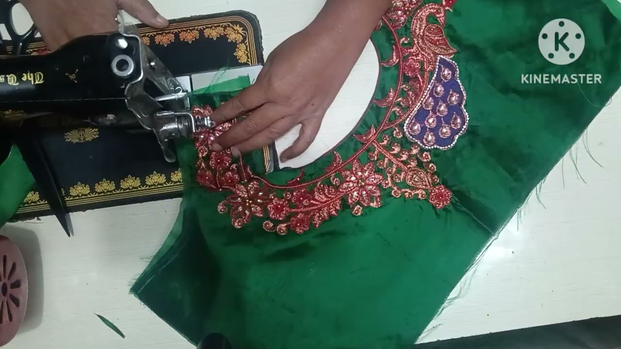 प्रिन्सेस ब्लाऊज स्टिचिंग कप्स अटॅच बॅक वर्क स्लीव्हज वर्क स्टिचिंग