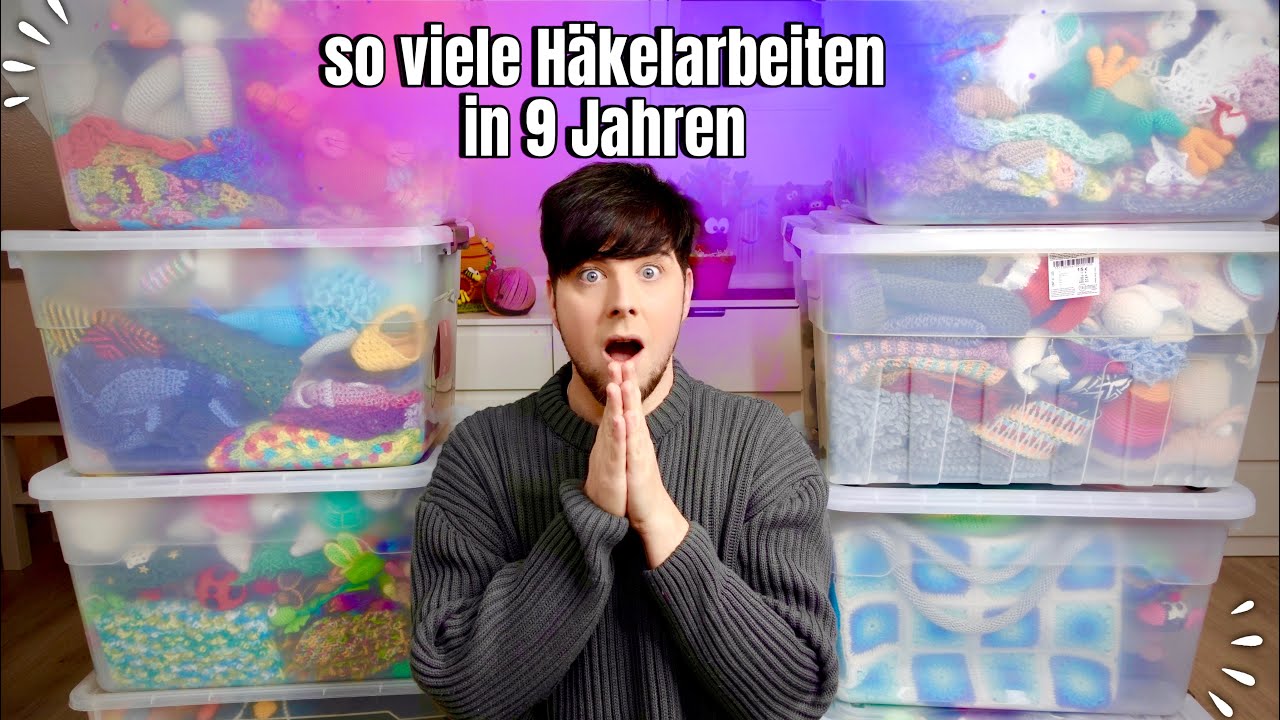 9 JAHRE HÄKELN | DAS HABE ICH ALLES GEHÄKELT  🤩 #aufräumchallange #häkeln #stricken
