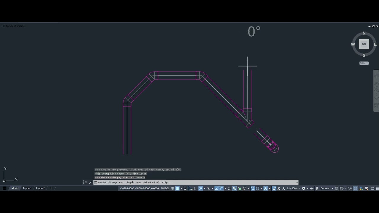LISP Vẽ ống thoát nước uPVC trong Autocad