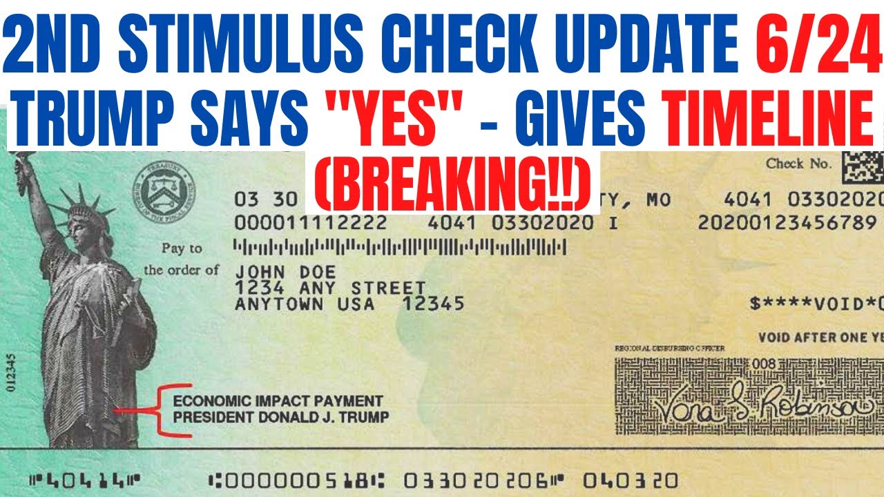 Second Stimulus Check| TRUMP said YES - Gives TIMELINE
