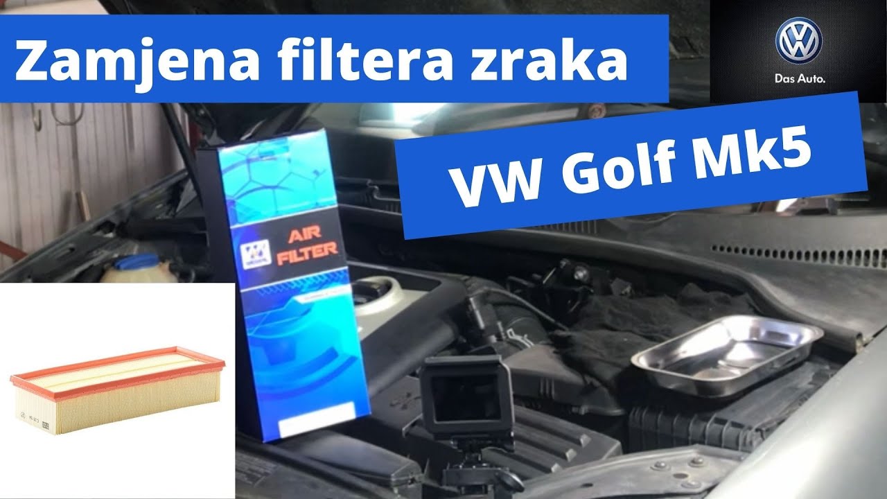 DIY Zamjena filtera zraka na VW Golf Mk5 1.9 TDI