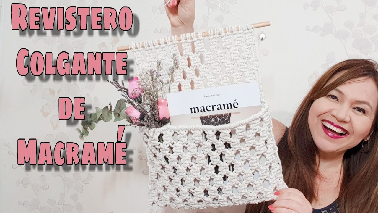 Revistero colgante de Macramé, Decoración con Macramé
