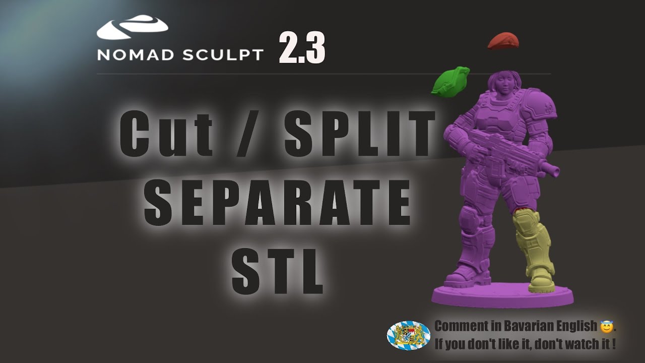 Nomad Sculpt &mdash; Резка &mdash; разделение &mdash; отделение &mdash; STL &mdash; 3D-печать &mdash; Рабочий процесс &mdash; Учебное пособ...