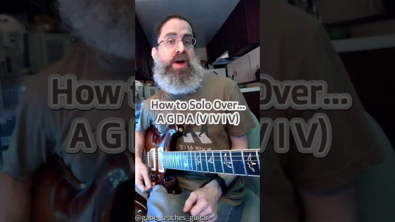 How To Solo Over...A G D A (V IV I V) #guitar #guitarlesson #guitarsolo #blues #jamband #rock
