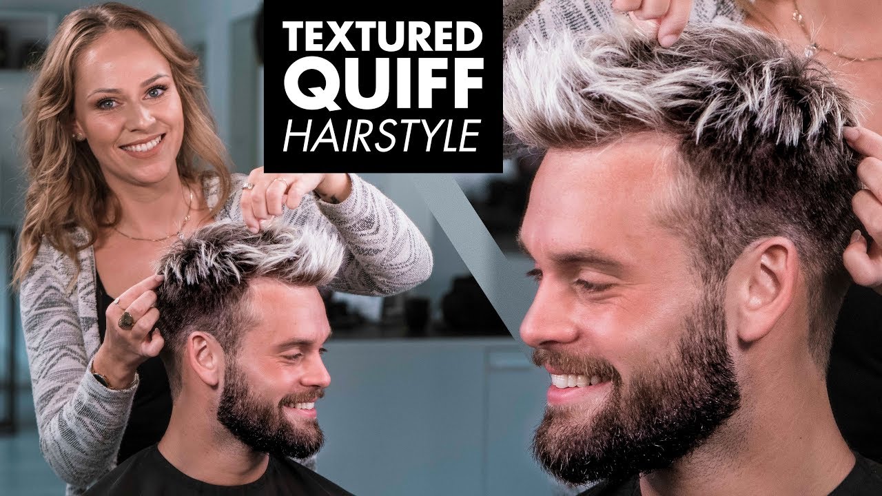Messy Textured Quiff Hairstyle - Mens Hair